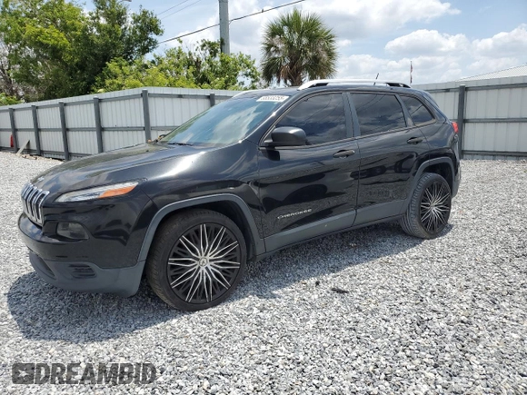 2015 Jeep Cherokee Sport with VIN 1C4PJLAB6FW657131, listed as a Copart auction lot 55533255 with 186,263 mi miles and Clean Title. Bid and sale history available at carsss.com. Image 1.