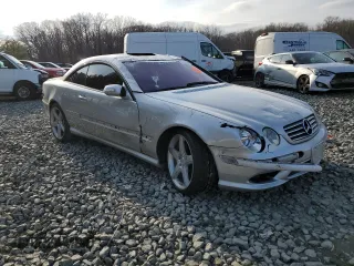 2003 Mercedes-Benz CL-Class 5.0L with VIN WDBPJ75J63A035886, listed as a Copart auction lot 87163504 with 67,919 mi miles and Salvage Title. Bid and sale history available at carsss.com. Image 4.