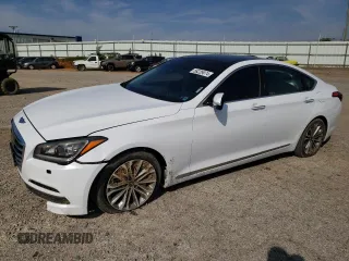 2015 Hyundai Genesis 3.8L with VIN KMHGN4JE9FU030497, listed as a Copart auction lot 58229074 with 166,236 mi miles and Salvage Title. Bid and sale history available at carsss.com. Image 1.