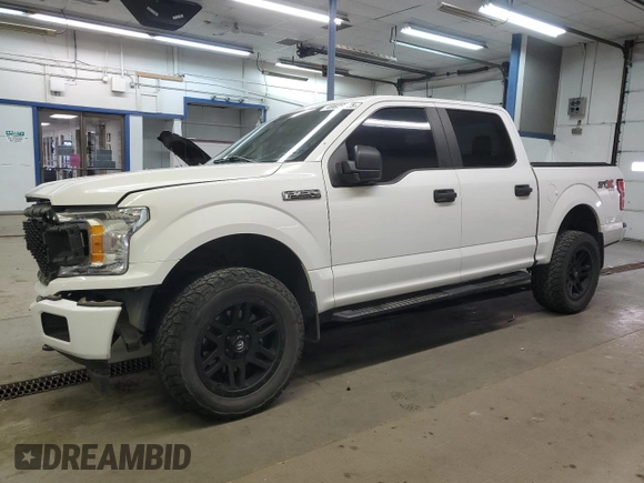 2018 Ford F-150 XL with VIN 1FTEW1EP9JFC44650, listed as a Copart auction lot 49629425 with 77,870 mi miles and Salvage Title. Bid and sale history available at carsss.com. Image 1.