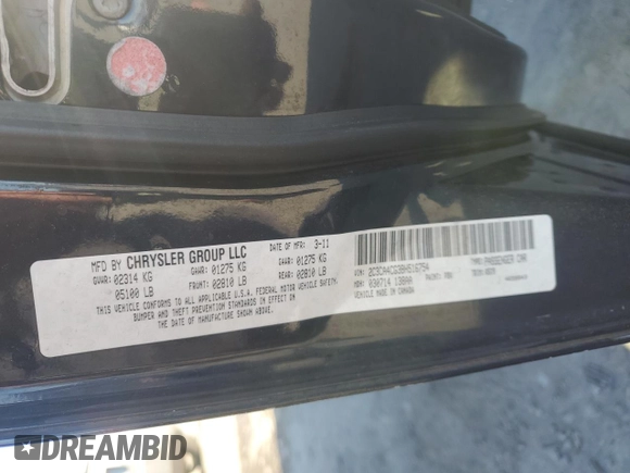 2011 Chrysler 300 with VIN 2C3CA4CG3BH516754, listed as a Copart auction lot 41455975 with 219,687 mi miles and Salvage Title. Bid and sale history available at carsss.com. Image 12.