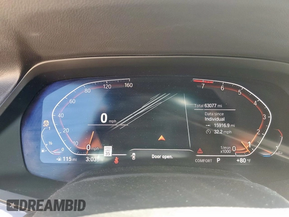 2020 BMW X5 sDrive40i with VIN 5UXCR4C01L9B35432, listed as a Copart auction lot 54367635 with 63,077 mi miles and Salvage title. Bid and sale history available at DreamBid. Image 9.