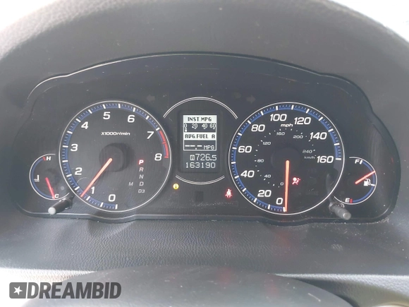 2006 Acura TSX with VIN JH4CL96846C005729, listed as a IAAI auction lot 42108665 with 163,190 mi miles. Bid and sale history available at carsss.com. Image 7.