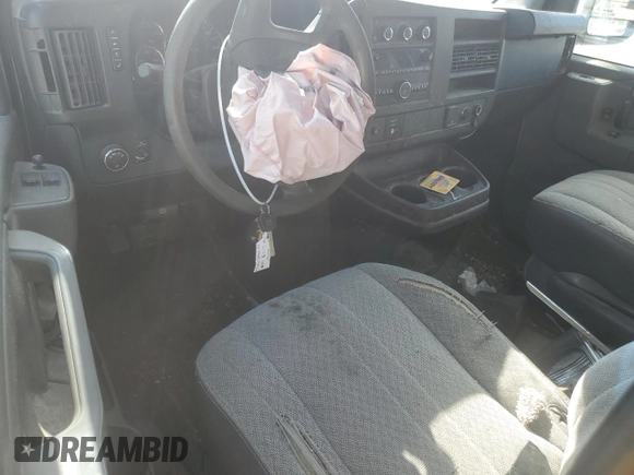 2017 Chevrolet Express Passenger LT with VIN 1GAZGPFGXH1278581, listed as a Copart auction lot 55850165 with Not provided miles and Salvage title. Bid and sale history available at DreamBid. Image 8.