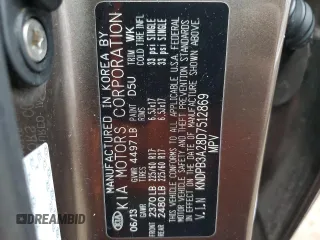 2013 Kia Sportage LX с VIN KNDPB3A28D7512869, выставлен на аукционе Copart как лот 87435794 с пробегом 92 717 миль миль и Чистый • Clean title. История ставок и продаж доступна на DreamBid. Изображение 12.