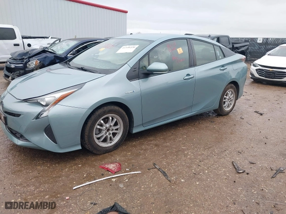 2017 Toyota Prius Two with VIN JTDKBRFU8H3036076, listed as a IAAI auction lot 41559220 with 1 mi miles. Bid and sale history available at carsss.com. Image 16.