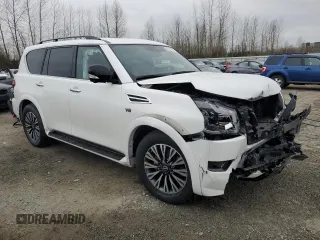 2022 Nissan Armada SL with VIN JN8AY2BB3N9810589, listed as a Copart auction lot 43212235 with 56,231 mi miles and Salvage Title. Bid and sale history available at carsss.com. Image 4.