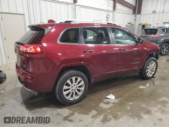 2018 Jeep Cherokee Overland with VIN 1C4PJMJXXJD617222, listed as a Copart auction lot 52100155 with 110,771 mi miles and Clean title. Bid and sale history available at DreamBid. Image 3.