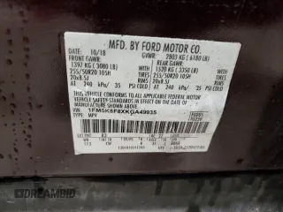 2019 Ford Explorer Limited with VIN 1FM5K8F8XKGA49935, listed as a Copart auction lot 52007355 with 44,999 mi miles and Salvage Title. Bid and sale history available at DreamBid. Image 14.