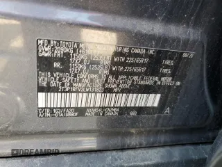 2020 Toyota RAV4 XLE with VIN 2T3P1RFV2LW131823, listed as a Copart auction lot 60246235 with 27,365 mi miles and Salvage title. Bid and sale history available at DreamBid. Image 14.