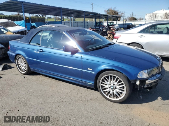 2003 BMW 3 Series 330Ci with VIN WBABS534X3JU98220, listed as a Copart auction lot 42855875 with 169,990 mi miles and Salvage Title. Bid and sale history available at carsss.com. Image 4.