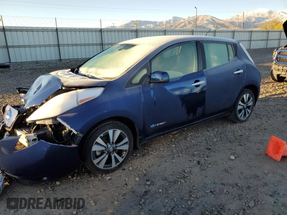 2017 Nissan LEAF SL with VIN 1N4BZ0CP1HC305482, listed as a Copart auction lot 78653914 with 38,079 mi miles and Salvage Title. Bid and sale history available at carsss.com. Image 1.