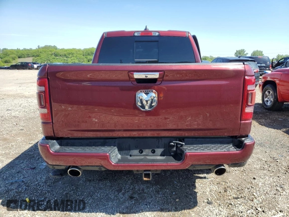 2019 Ram 1500 Limited with VIN 1C6SRFHT2KN856963, listed as a Copart auction lot 58815325 with 45,610 mi miles and Salvage title. Bid and sale history available at DreamBid. Image 6.