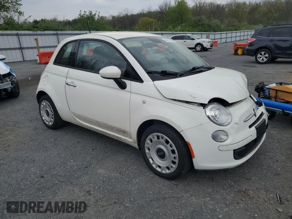 2015 FIAT 500 Pop with VIN 3C3CFFAR5FT696219, listed as a Copart auction lot 54511235 with 73,385 mi miles and Salvage Title. Bid and sale history available at carsss.com. Image 4.