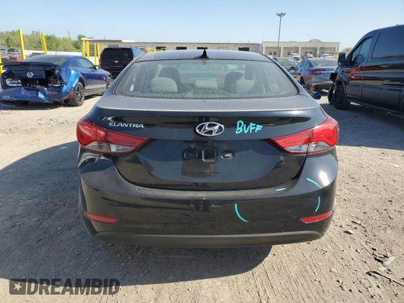 2015 Hyundai Elantra SE with VIN 5NPDH4AE3FH560618, listed as a Copart auction lot 56199255 with 43,760 mi miles and Salvage title. Bid and sale history available at DreamBid. Image 6.