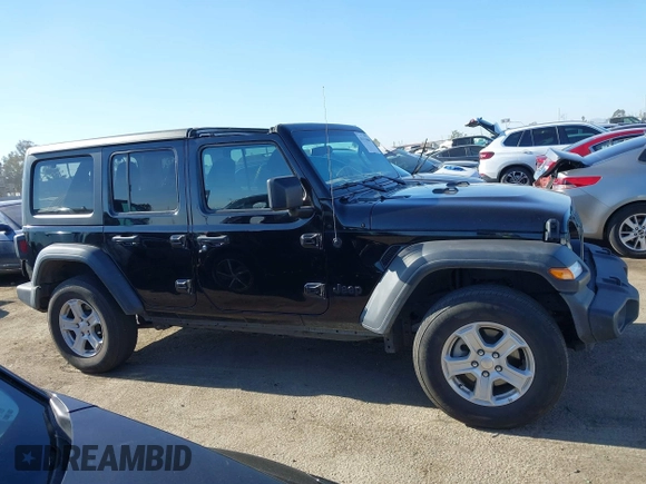 2022 Jeep Wrangler Unlimited Sport S with VIN 1C4HJXDN8NW263081, listed as a IAAI auction lot 41113466 with 34,238 mi miles. Bid and sale history available at carsss.com. Image 14.
