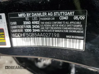 2010 Mercedes-Benz E 350 Luxury with VIN WDDHF5GB5AA027198, listed as a Copart auction lot 54066255 with 76,591 mi miles and Salvage Title. Bid and sale history available at DreamBid. Image 12.