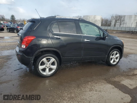 2016 Chevrolet Trax LTZ with VIN KL7CJRSB2GB562166, listed as a Copart auction lot 50413105 with 57,058 mi miles and Salvage Title. Bid and sale history available at carsss.com. Image 3.