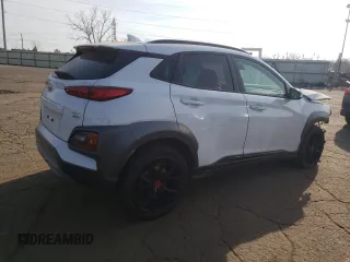 2021 Hyundai Kona Night Edition with VIN KM8K6CA57MU677799, listed as a Copart auction lot 78279984 with Not Provided miles and Non Repairable. Bid and sale history available at DreamBid. Image 3.