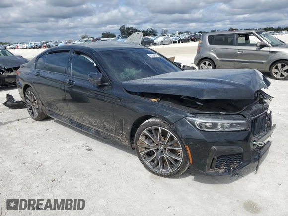 2020 BMW 7 Series 750i xDrive with VIN WBA7U2C0XLCD63029, listed as a Copart auction lot 45794975 with 0 mi miles and Salvage Title. Bid and sale history available at carsss.com. Image 4.