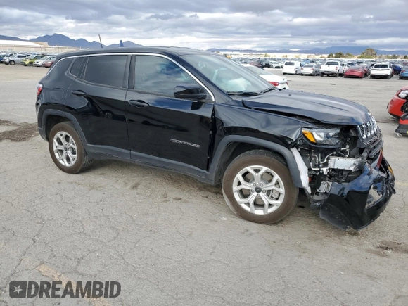 2025 Jeep Compass Sport with VIN 3C4NJDAN8ST503124, listed as a Copart auction lot 48142925 with 4,699 mi miles and Salvage title. Bid and sale history available at DreamBid. Image 4.