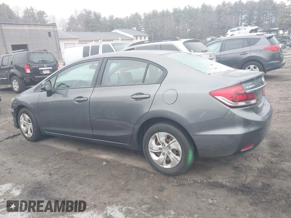 2013 Honda Civic LX with VIN 19XFB2F58DE282839, listed as a IAAI auction lot 41697629 with 123,766 mi miles and . Bid and sale history available at DreamBid. Image 15.