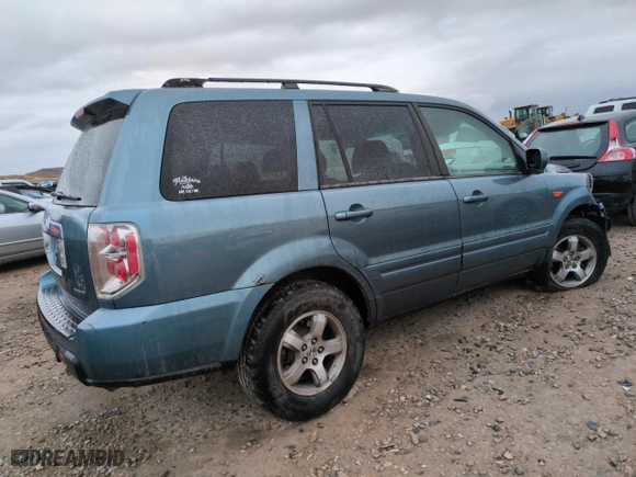 2006 Honda Pilot EX-L with RES with VIN 2HKYF18606H510828, listed as a Copart auction lot 43736835 with 247,008 mi miles and Salvage Title. Bid and sale history available at carsss.com. Image 3.