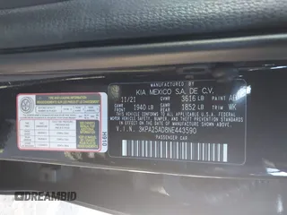 2022 Kia Rio S with VIN 3KPA25AD8NE443590, listed as a IAAI auction lot 41684325 with 73,231 mi miles and . Bid and sale history available at DreamBid. Image 9.
