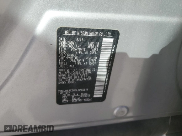 2018 Nissan Armada SV with VIN JN8AY2NC9J9550844, listed as a Copart auction lot 87066554 with 113,942 mi miles and Salvage Title. Bid and sale history available at carsss.com. Image 13.