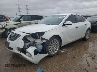 2011 Buick Regal CXL RL1 with VIN W04GN5EC4B1005144, listed as a Copart auction lot 46468875 with 127,129 mi miles and Salvage Title. Bid and sale history available at carsss.com. Image 1.