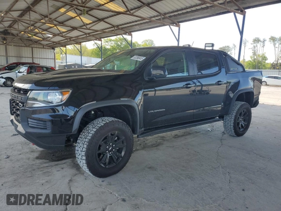 2021 Chevrolet Colorado 4WD ZR2 with VIN 1GCGTEEN2M1132149, listed as a Copart auction lot 53398045 with 62,266 mi miles and Salvage title. Bid and sale history available at DreamBid. Image 1.