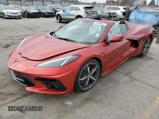 2021 Chevrolet Corvette 1LT with VIN 1G1YA3D41M5107008, listed as a Copart auction lot 83489444 with 23,484 mi miles and Salvage Title. Bid and sale history available at carsss.com. Image 1.