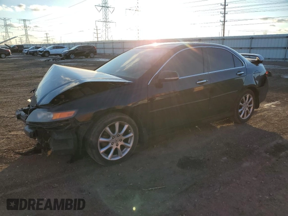 2008 Acura TSX with VIN JH4CL96858C003815, listed as a Copart auction lot 87290554 with 197,757 mi miles and Salvage Title. Bid and sale history available at carsss.com. Image 1.