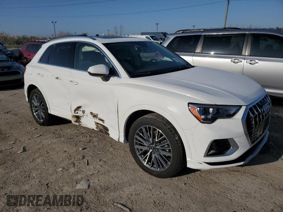 2022 Audi Q3 Premium with VIN WA1AUCF31N1001715, listed as a Copart auction lot 51365625 with 27,666 mi miles and Non repairable. Bid and sale history available at DreamBid. Image 4.