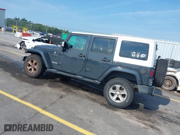 2017 Jeep Wrangler Unlimited Sahara with VIN 1C4HJWEG3HL648158, listed as a IAAI auction lot 42416132 with 95,954 mi miles and . Bid and sale history available at DreamBid. Image 3.