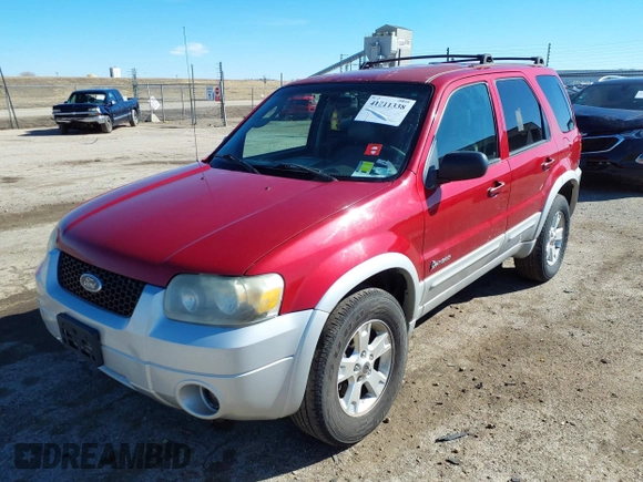 2005 Ford Escape Hybrid with VIN 1FMYU96H05KE01130, listed as a IAAI auction lot 41711338 with 288,964 mi miles. Bid and sale history available at carsss.com. Image 2.