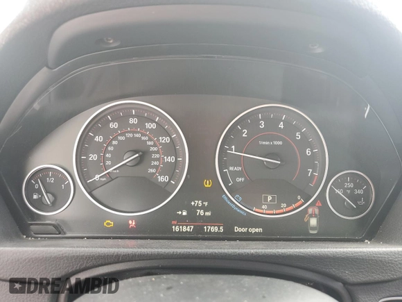 2016 BMW 3 Series 328i with VIN WBA8E9C54GK643575, listed as a Copart auction lot 50355285 with 161,847 mi miles and Salvage Title. Bid and sale history available at DreamBid. Image 9.