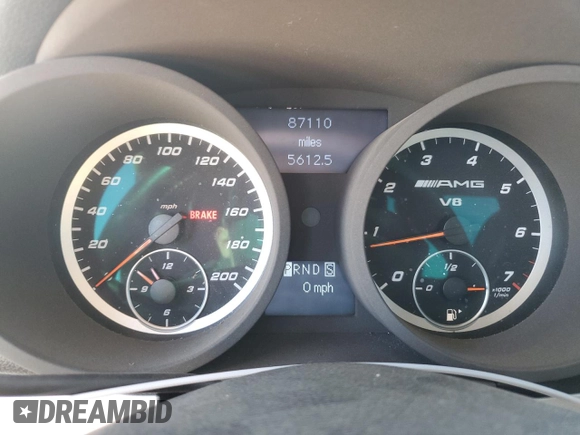 2006 Mercedes-Benz SLK-Class 5.5L AMG with VIN WDBWK73F66F115218, listed as a Copart auction lot 44944335 with 87,110 mi miles and Salvage Title. Bid and sale history available at carsss.com. Image 9.