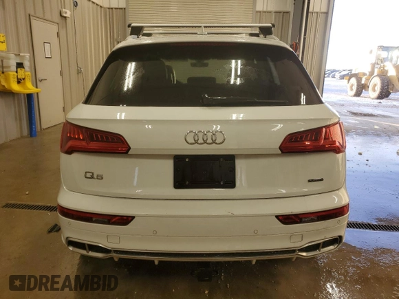 2020 Audi Q5 Premium Plus with VIN WA1E2AFY2L2080987, listed as a Copart auction lot 89344955 with 55,463 mi miles and Salvage title. Bid and sale history available at DreamBid. Image 6.