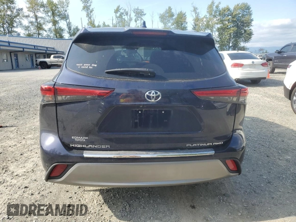 2023 Toyota Highlander L with VIN 5TDKDRBH8PS038426, listed as a Copart auction lot 59419565 with 17,495 mi miles and Salvage title. Bid and sale history available at DreamBid. Image 6.