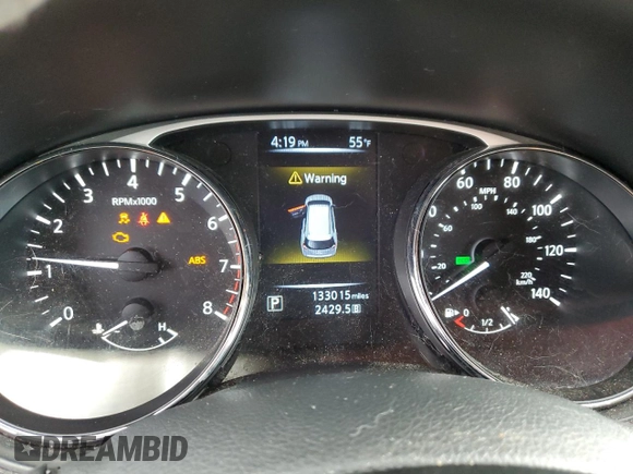2015 Nissan Rogue SL with VIN 5N1AT2MV5FC823037, listed as a Copart auction lot 54555565 with 133,015 mi miles and Salvage Title. Bid and sale history available at DreamBid. Image 9.