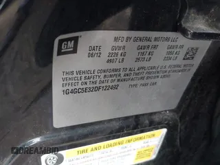 2013 Buick LaCrosse Leather with VIN 1G4GC5E32DF122492, listed as a IAAI auction lot 42444075 with 236,342 mi miles and . Bid and sale history available at DreamBid. Image 9.