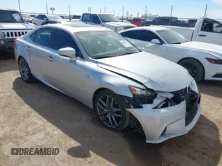 2014 Lexus IS 250 with VIN JTHBF1D25E5019211, listed as a IAAI auction lot 41582812 with 168,233 mi miles. Bid and sale history available at carsss.com. Image 1.