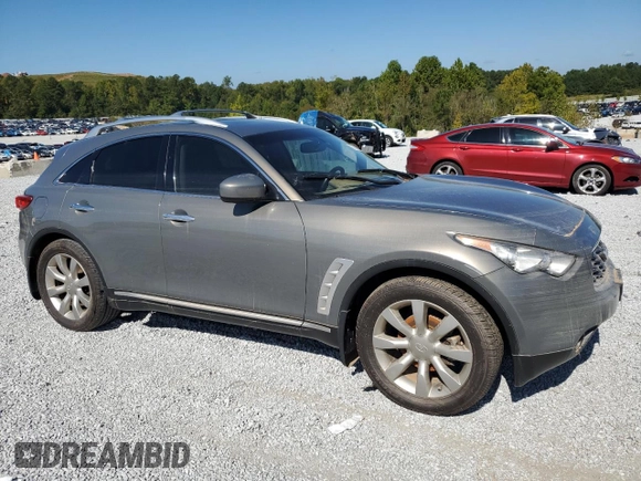 2010 Infiniti FX35 with VIN JN8AS1MW7AM852623, listed as a Copart auction lot 73722804 with 0 mi miles and Salvage Title. Bid and sale history available at carsss.com. Image 4.