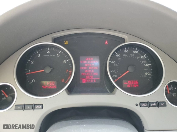 2007 Audi A4 2.0T with VIN WAUAF48H07K031118, listed as a Copart auction lot 54013895 with 107,104 mi miles and Clean Title. Bid and sale history available at carsss.com. Image 9.