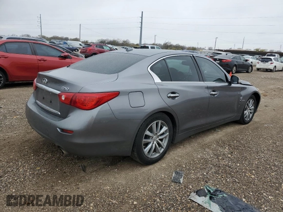 2014 Infiniti Q50 Hybrid Sport with VIN JN1AV7AP9EM691347, listed as a Copart auction lot 84861304 with Not Provided miles and Salvage Title. Bid and sale history available at carsss.com. Image 3.