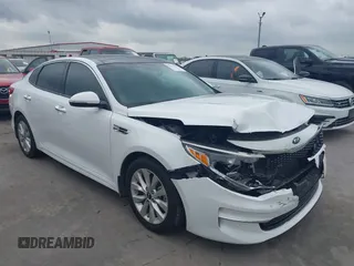 2018 Kia Optima EX with VIN 5XXGU4L35JG182990, listed as a IAAI auction lot 42126209 with 66,245 mi miles and . Bid and sale history available at carsss.com. Image 1.