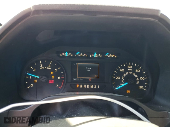 2015 Ford F-150 XL with VIN 1FTEX1CF5FKE34886, listed as a Copart auction lot 47981875 with 341,002 mi miles and Salvage Title. Bid and sale history available at carsss.com. Image 9.