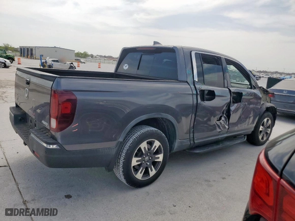 2019 Honda Ridgeline RTL-E with VIN 5FPYK3F71KB021020, listed as a Copart auction lot 52617435 with 75,399 mi miles and Salvage Title. Bid and sale history available at carsss.com. Image 3.