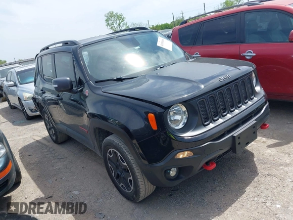 2016 Jeep Renegade Trailhawk with VIN ZACCJBCT3GPD11390, listed as a IAAI auction lot 42038160 with 91,302 mi miles and . Bid and sale history available at carsss.com. Image 1.